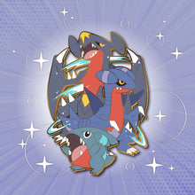 Load image into Gallery viewer, Gible : Garchomp - Pokemon Evolution Enamel Pin