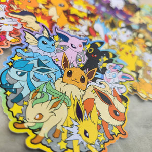 Eeveelution Rainbow - Pokemon Group Stickers