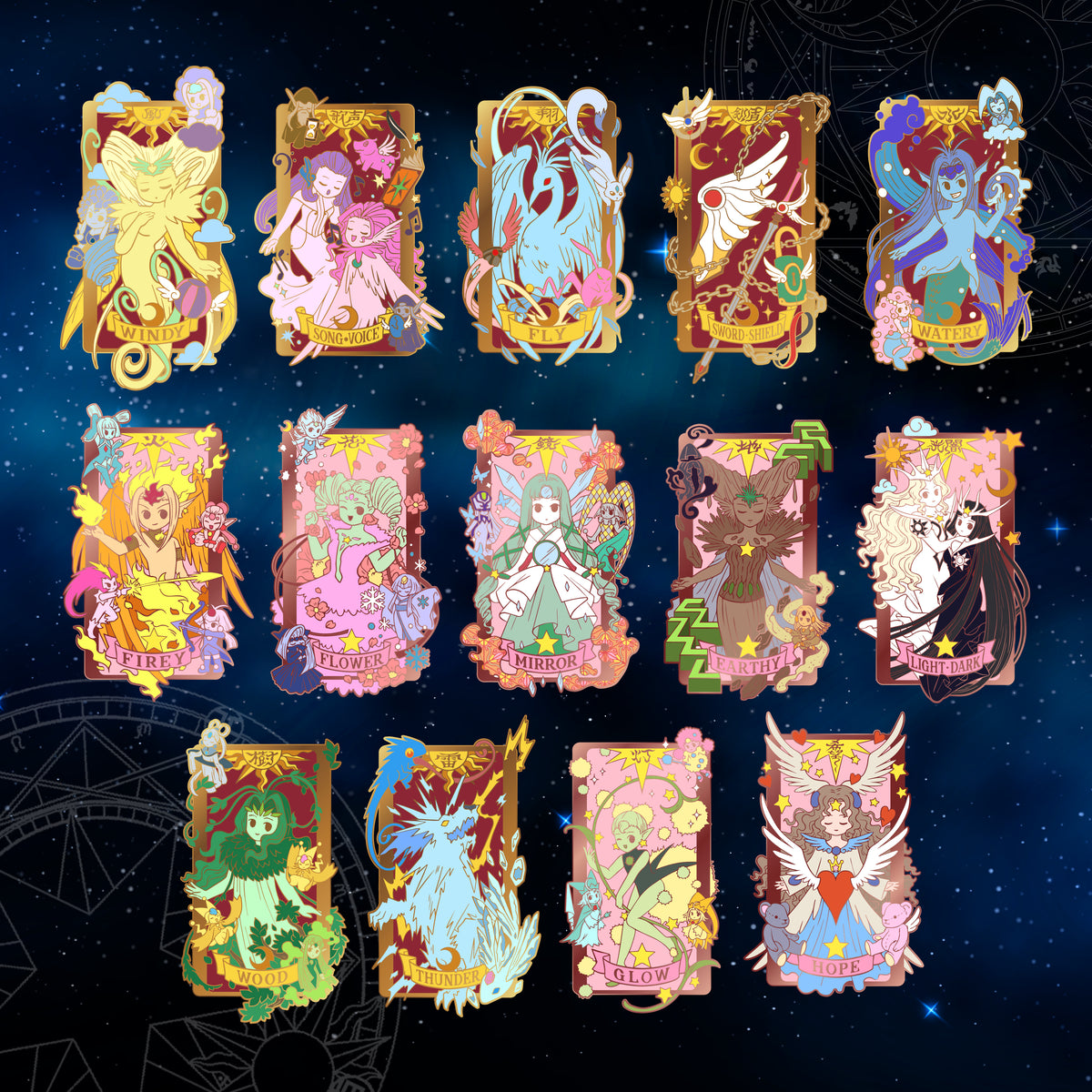 HOPE - Clow Card Assemble Pin Collection - Card Captor