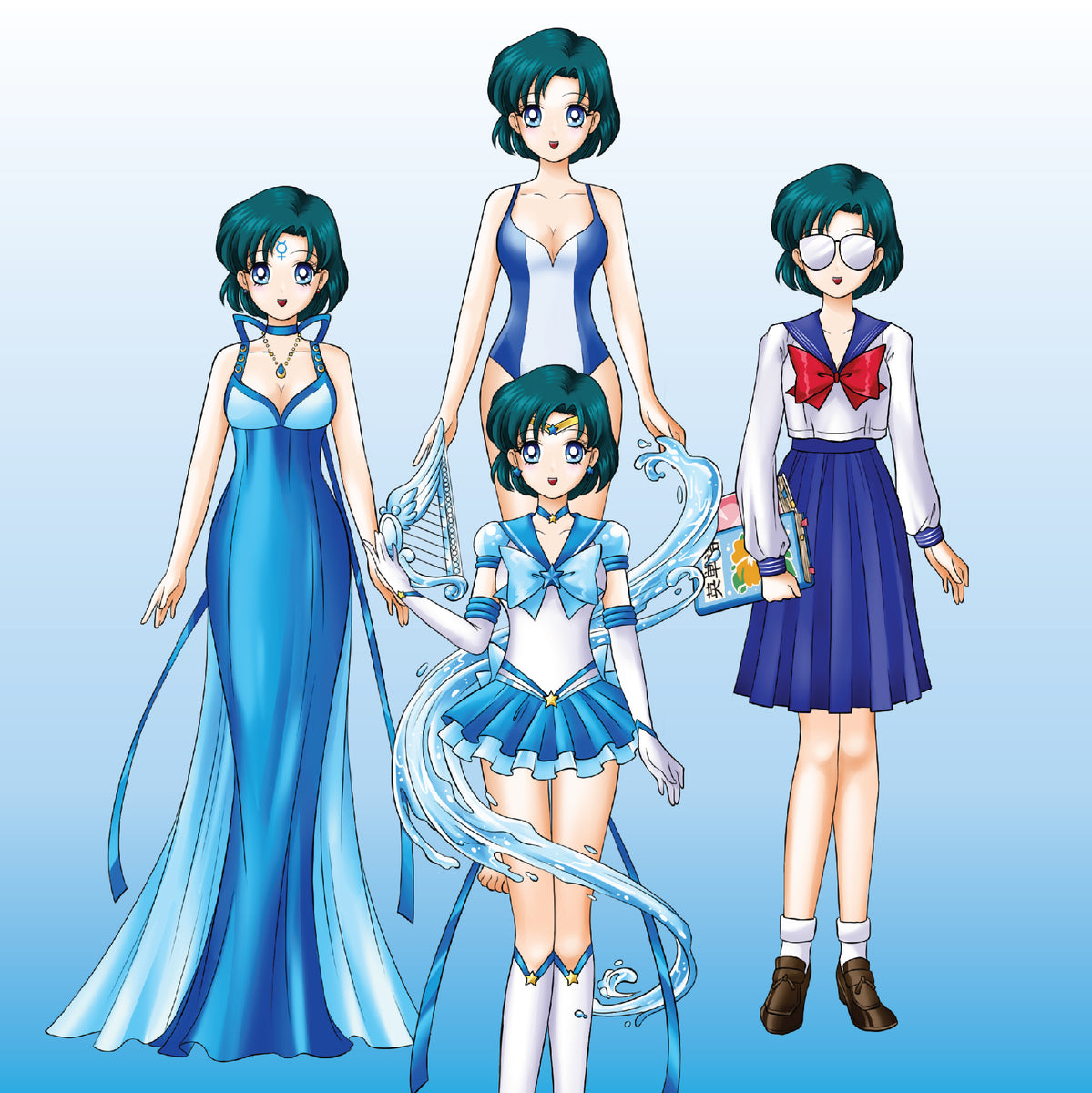 open lace back dress Sailor Mercury