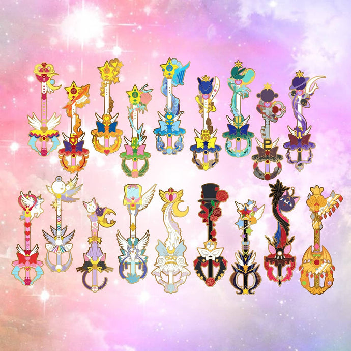 Sailor Moon Keyblade Pin Collection Full Set Discount