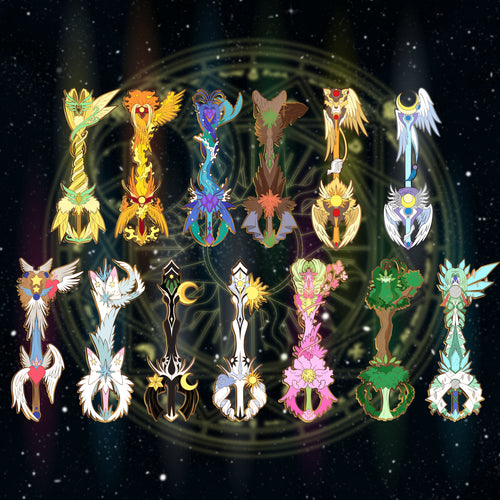 Clow Card Keyblade Pin Collection Full Set Discount