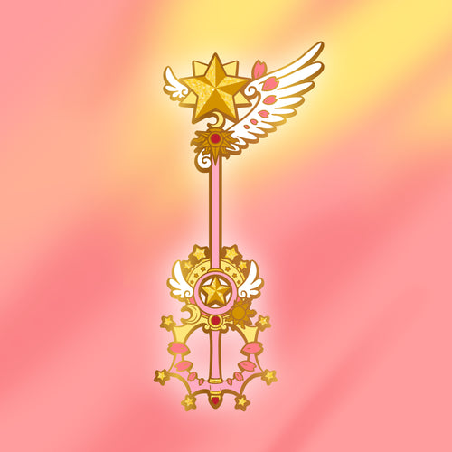 Sakura Star Wand Keyblade - Card Captor Sakura Enamal Pin