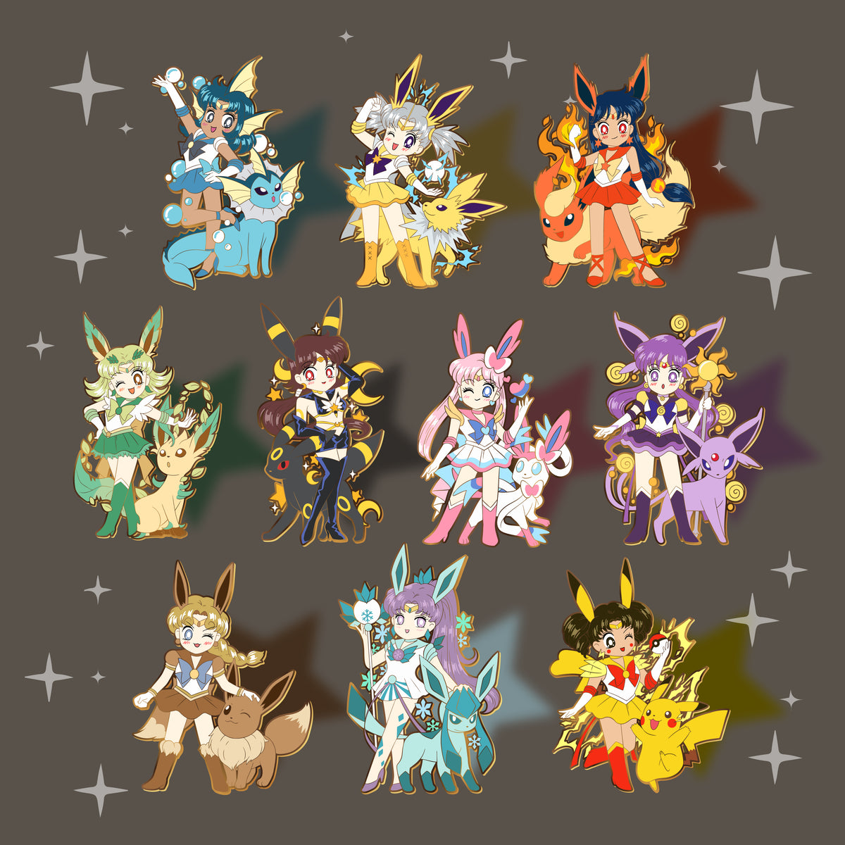 Sailor Sylveon - Eeveelution Sailor Scouts Enamel Pin