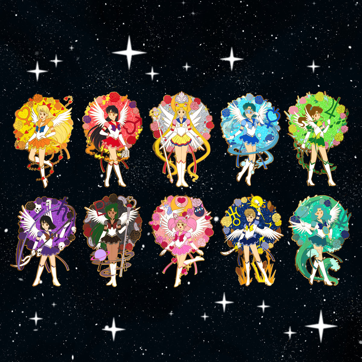 Eternal Pluto - Eternal Sailor Moon Full Body Enamel Pin – Shinnoyume display picture 1