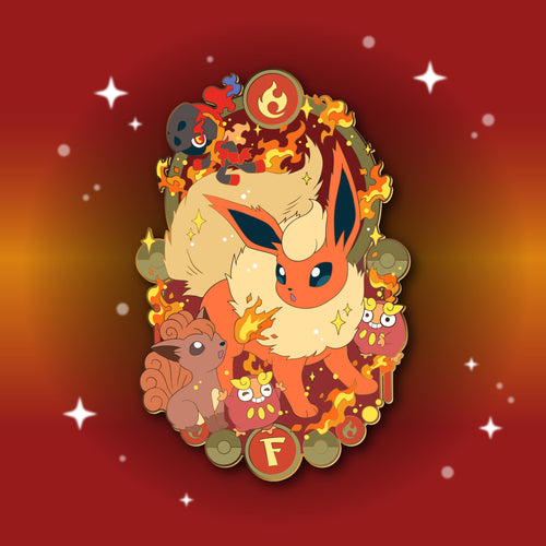 [EARLYBIRD] Flareon Shrine - Eeveelution Shrine Pin