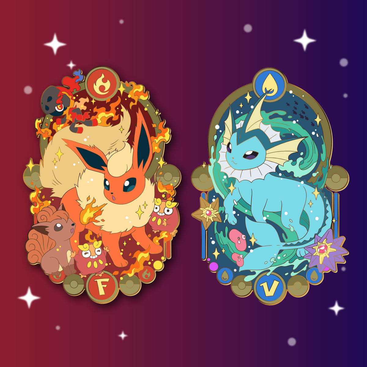 [EARLYBIRD] Flareon Shrine - Eeveelution Shrine Pin – Shinnoyume