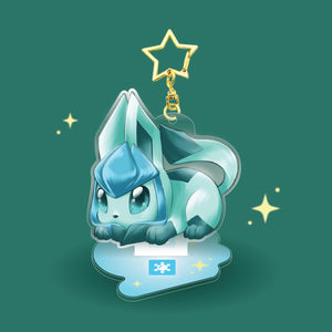 Bunny Glaceon - Bunny Eeveelution Charms & Stands