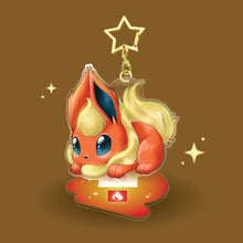 Load image into Gallery viewer, Bunny Flareon - Bunny Eeveelution Charms &amp; Stands