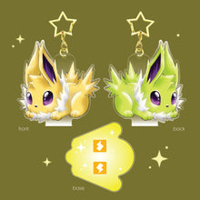 Load image into Gallery viewer, Bunny Jolteon - Bunny Eeveelution Charms &amp; Stands