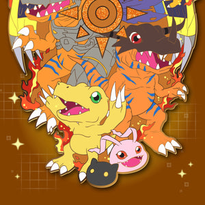 [PREORDER] Agumon Digivolution! - Digivolution Extra Enamel Pin