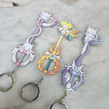 Load image into Gallery viewer, MewTwo Keyblade - Pokemon Shiny Charms