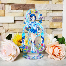 Load image into Gallery viewer, Mercury Bloom - Sailor Mercury Flowery Acrylic Stand