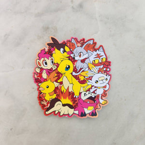 Fire Starters - Pokemon Group Stickers