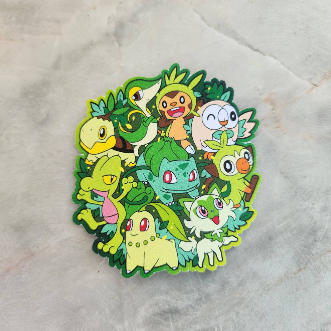 Grass Starters - Pokemon Group Stickers – Shinnoyume