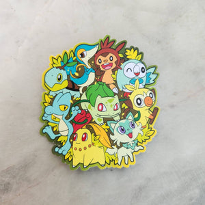 Grass Starters - Pokemon Group Stickers