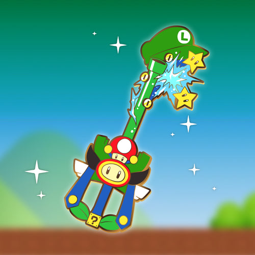 Luigi Keyblade - Super Mario Keyblade Enamel Pin