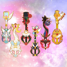 Load image into Gallery viewer, Tuxedo Mask - Sailor Moon Keyblade Enamel Pin Collection