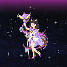 Load image into Gallery viewer, Cosmic Sailor Saturn - Cosmic Sailor Moon Full Body Enamel Pin