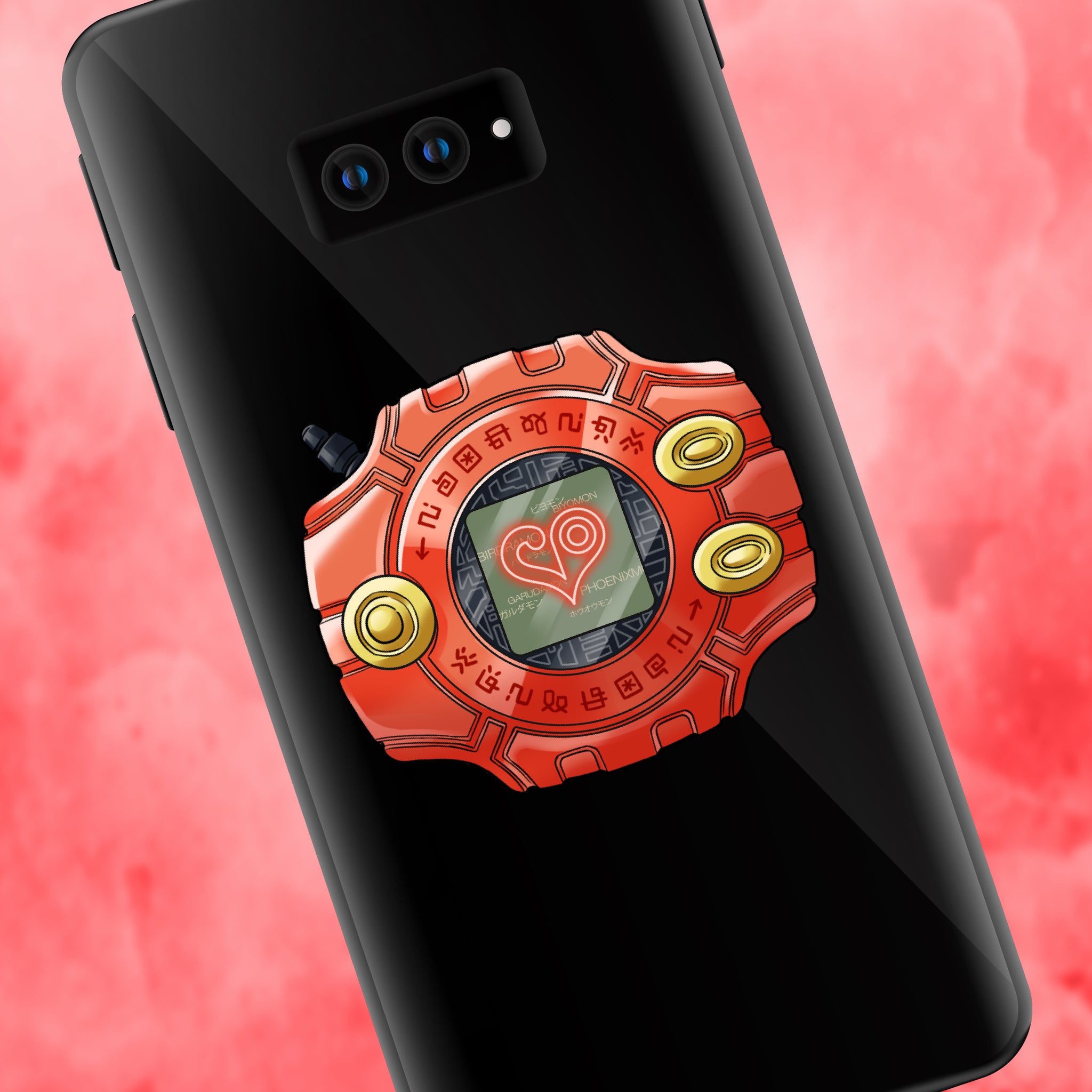 Red Digivice - Biyomon - Digimon Adventure Phone Grip Shinnoyume Red Digivice - Biyomon - Digimon Adventure Phone Grip Shinnoyume