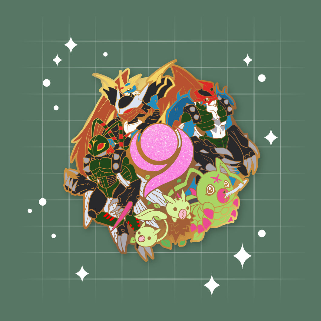 Wormmon - Digimon Digivolution Enamel Pin