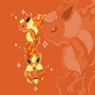 Flareon Keyblade - Eeveelution Enamal Pin