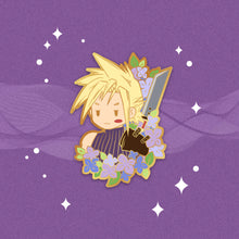 Load image into Gallery viewer, Cloud Strife - Final Fantasy 7 Floral Pin
