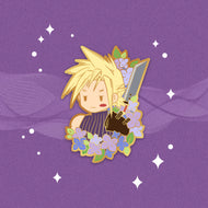 Cloud Strife - Final Fantasy 7 Floral Pin