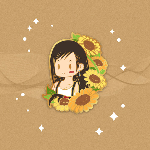 Tifa Lockhart - Final Fantasy 7 Floral Pin