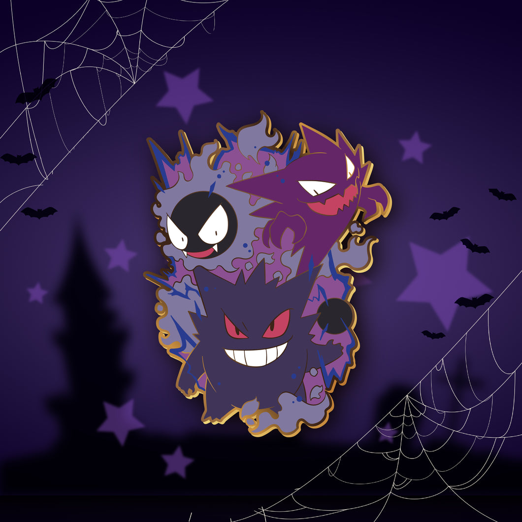 Gengar - Pokemon Evolution Enamel Pin