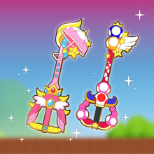 Load image into Gallery viewer, Princess Peach Keyblade - Super Mario Keyblade Enamel Pin