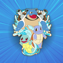 Load image into Gallery viewer, Squirtle : Blastoise - Pokemon Evolution Enamel Pin