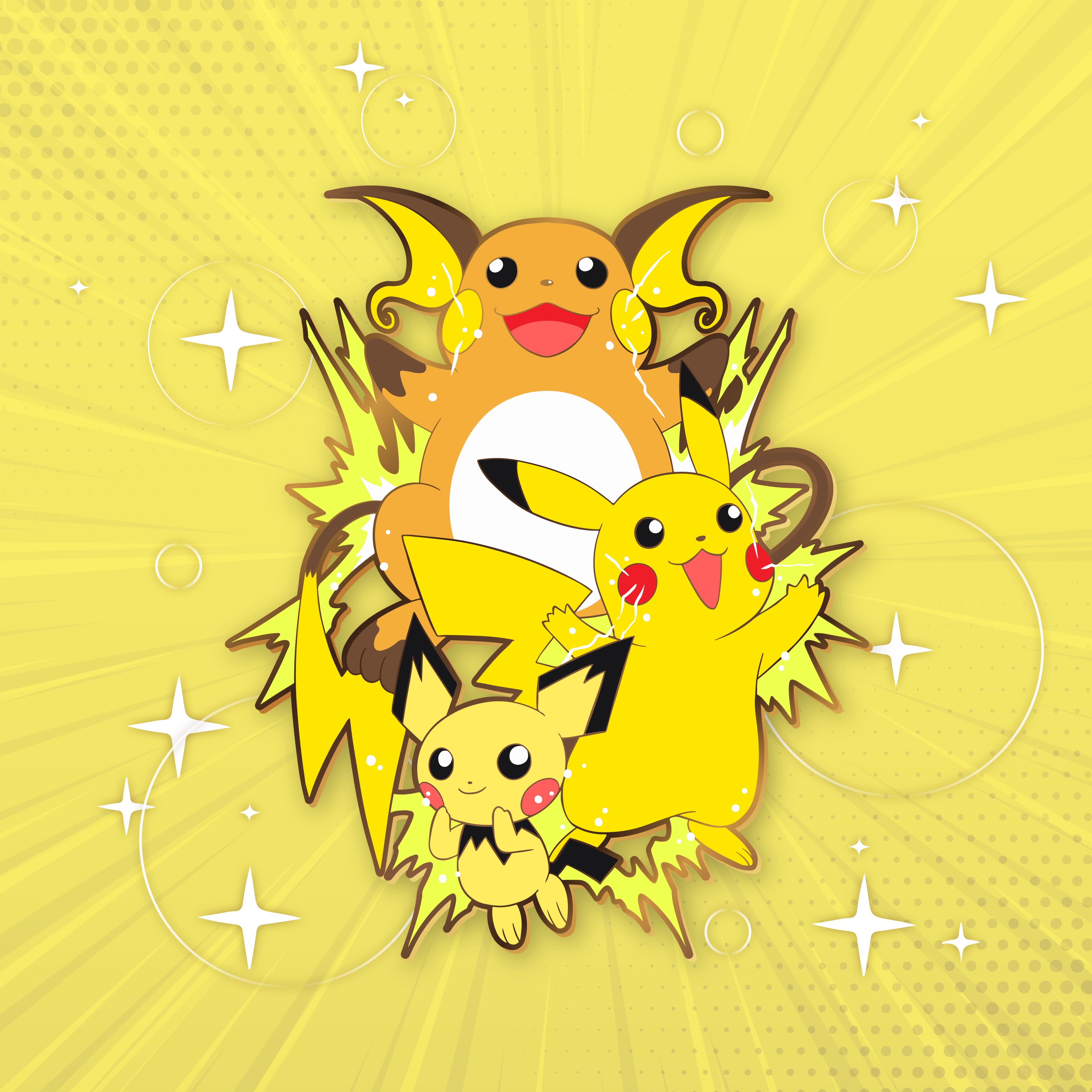 Pikachu : Raichu - Pokemon Evolution Enamel Pin – Shinnoyume