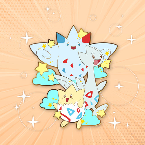Togepi : Togekiss - Pokemon Evolution Enamel Pin