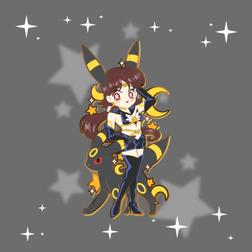 Sailor Umbreon - Eeveelution Sailor Scouts Enamel Pin
