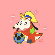 Fuecoco x Goofy - Kingdom Hearts Pokemon Gen 9 Enamel Pin