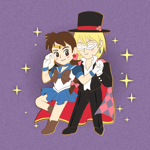 Sailor Sophie & Tuxedo Howl (Howl's Moving Castle) - Sailor Ghibli Enamel Pin