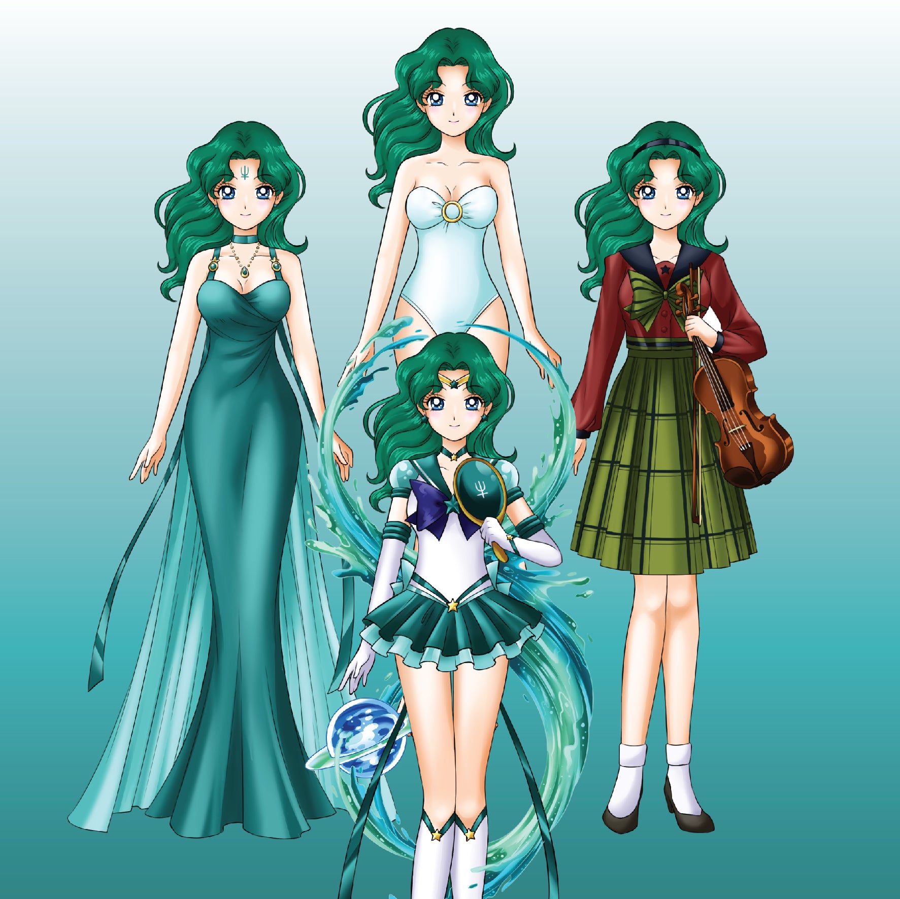 princess neptune dress Princess Neptune Cosplay Dress: Sailor Moon Michiru Kaioh Costume