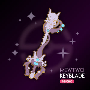 MewTwo Keyblade - Pokemon Legendary Keyblade Enamel Pin