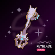 MewTwo Keyblade - Pokemon Legendary Keyblade Enamel Pin