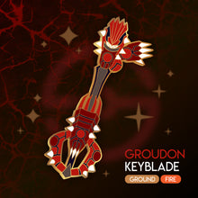 Load image into Gallery viewer, Groudon Keyblade - Pokemon Legendary Keyblade Enamel Pin
