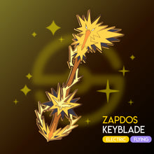 Load image into Gallery viewer, Zapdos Keyblade - Pokemon Legendary Keyblade Enamel Pin