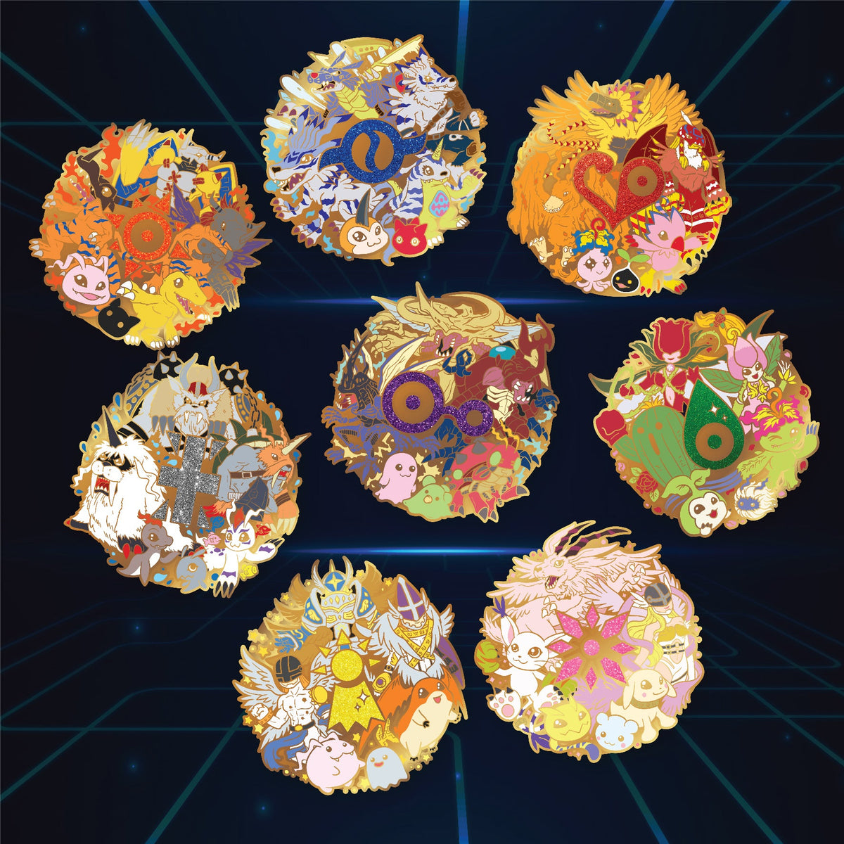 Digimon Digivolution Pins FULL SET Discount – Shinnoyume