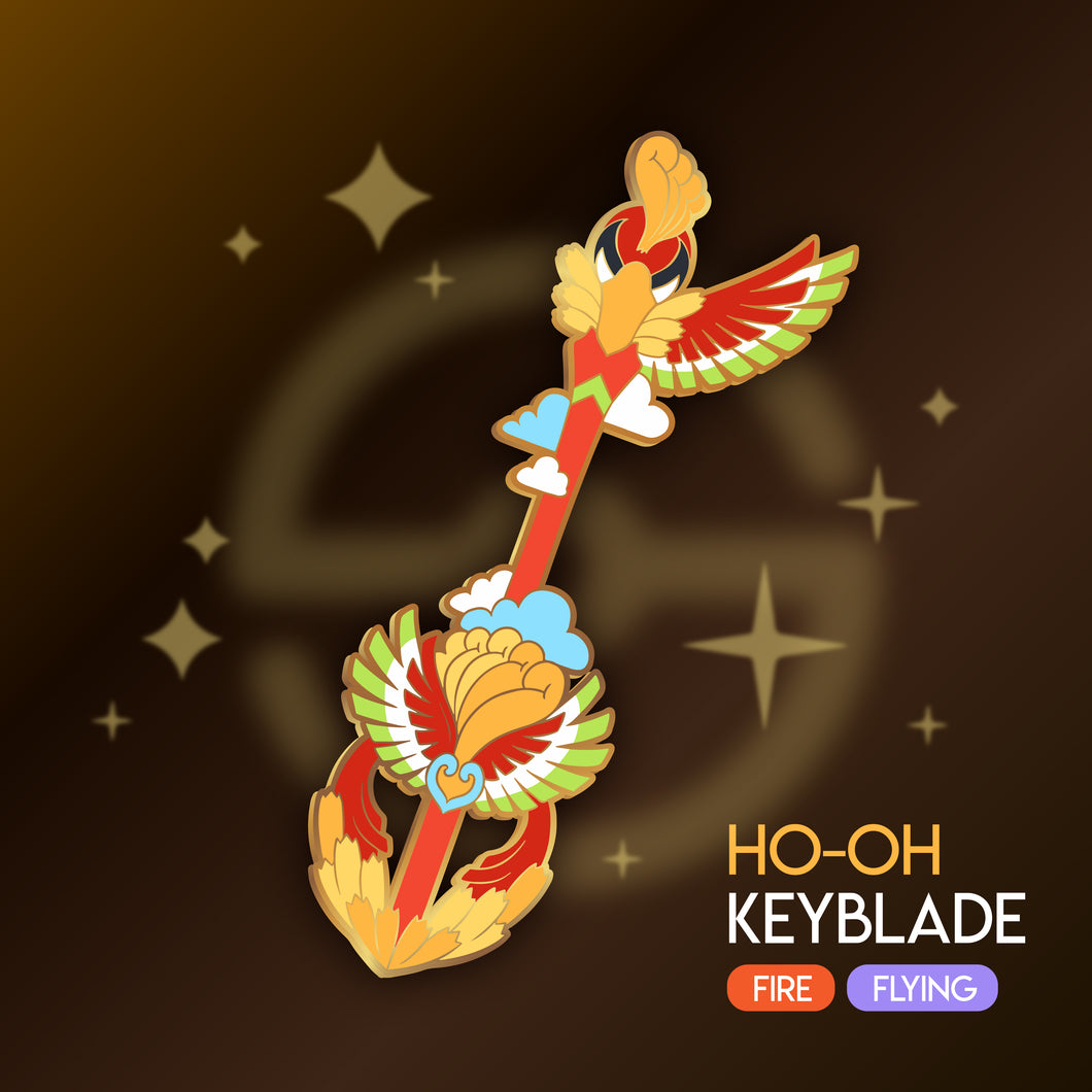 Ho-Oh Keyblade - Pokemon Legendary Keyblade Enamel Pin