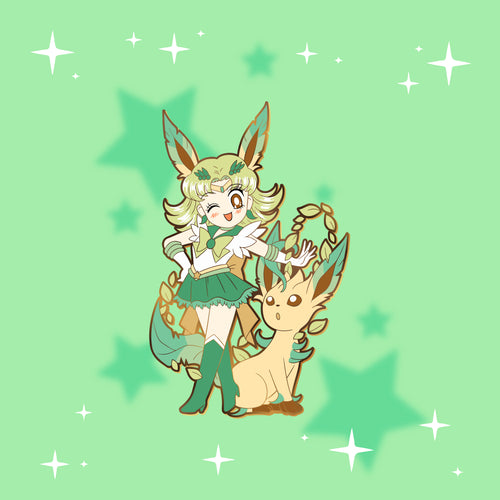 Sailor Leafeon - Eeveelution Sailor Scouts Enamel Pin