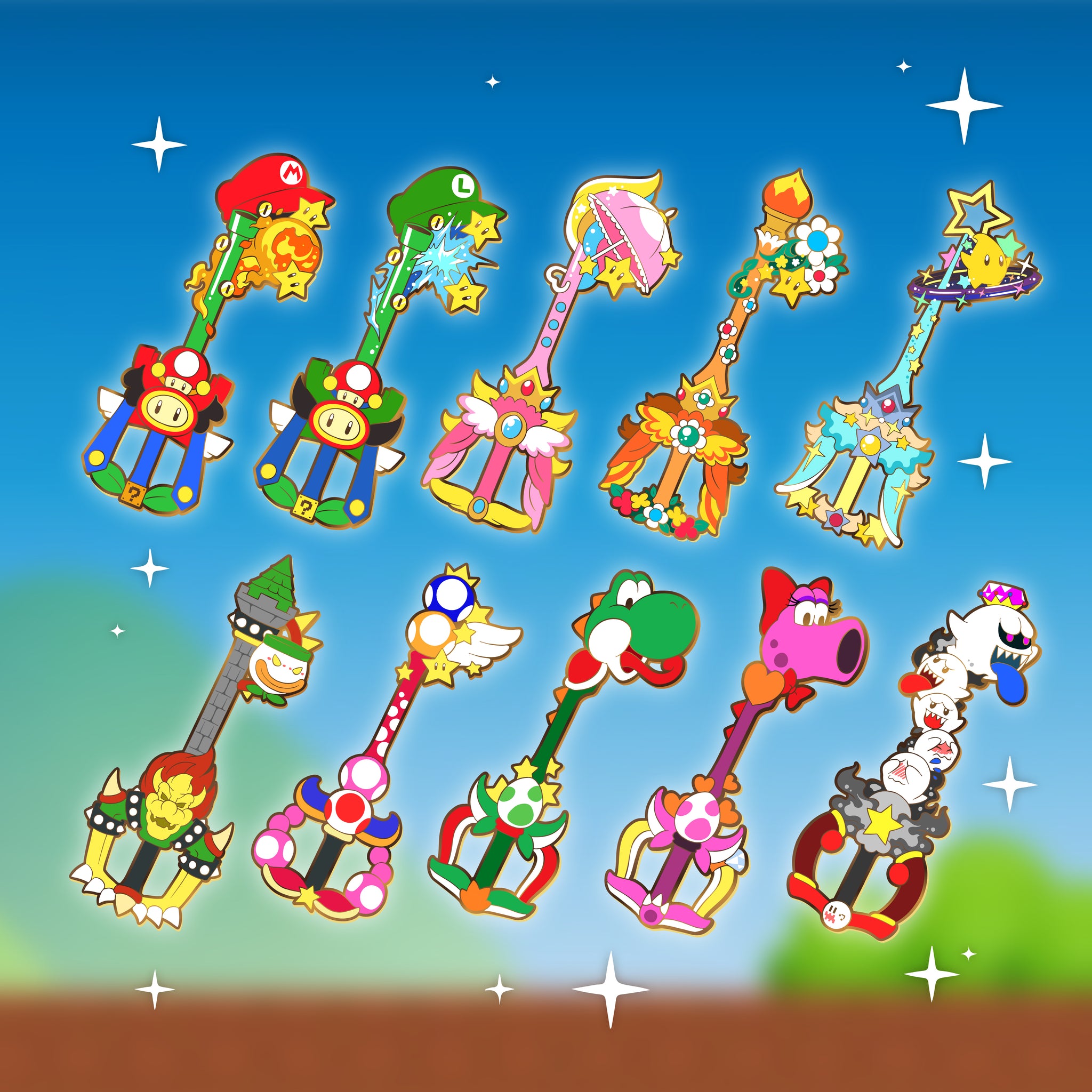 Mario Keyblade - Super Mario Keyblade Enamel Pin – Shinnoyume