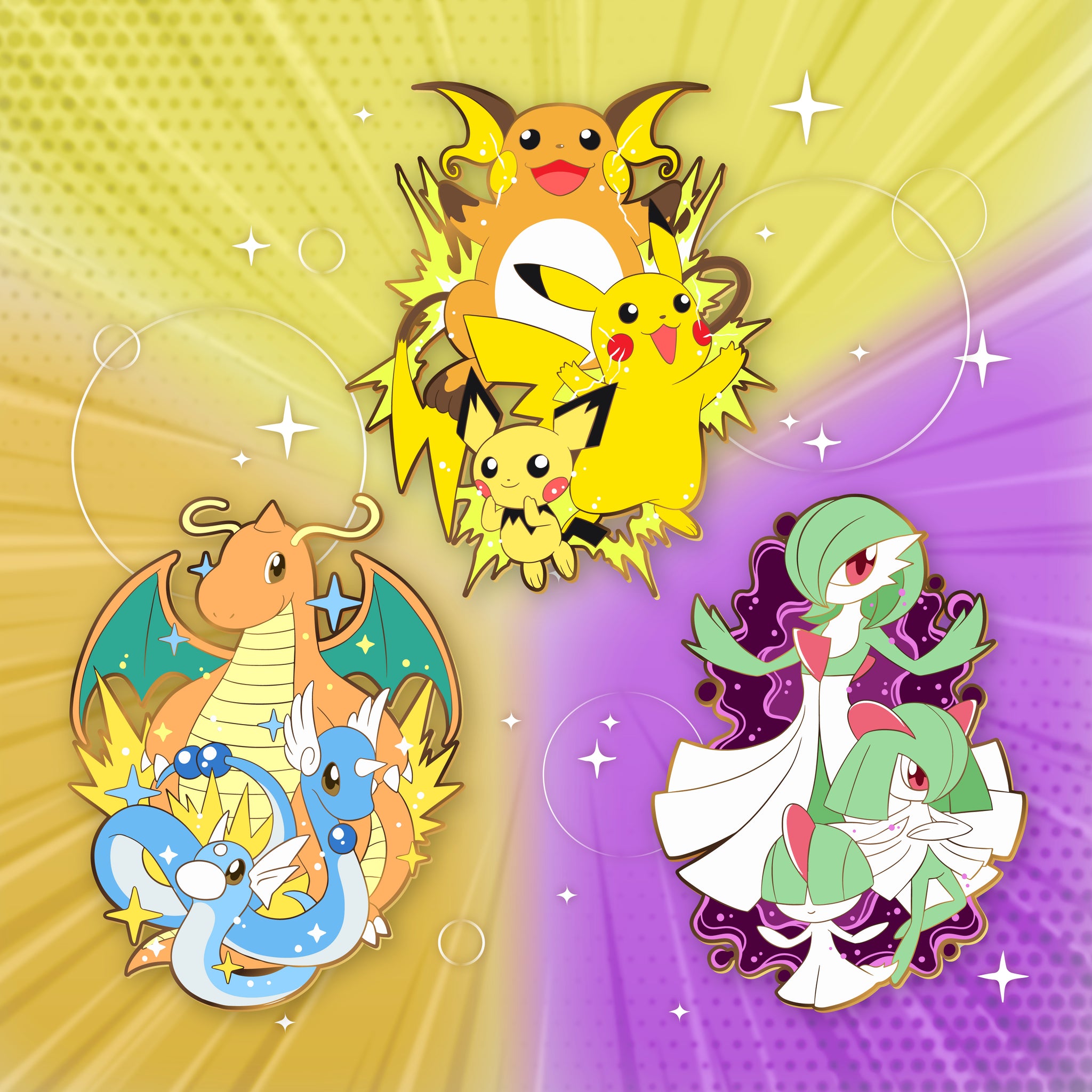 Dratini : Dragonite - Pokemon Evolution Enamel Pin – Shinnoyume