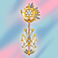 Clear Dream Wand Keyblade - Card Captor Sakura Enamal Pin