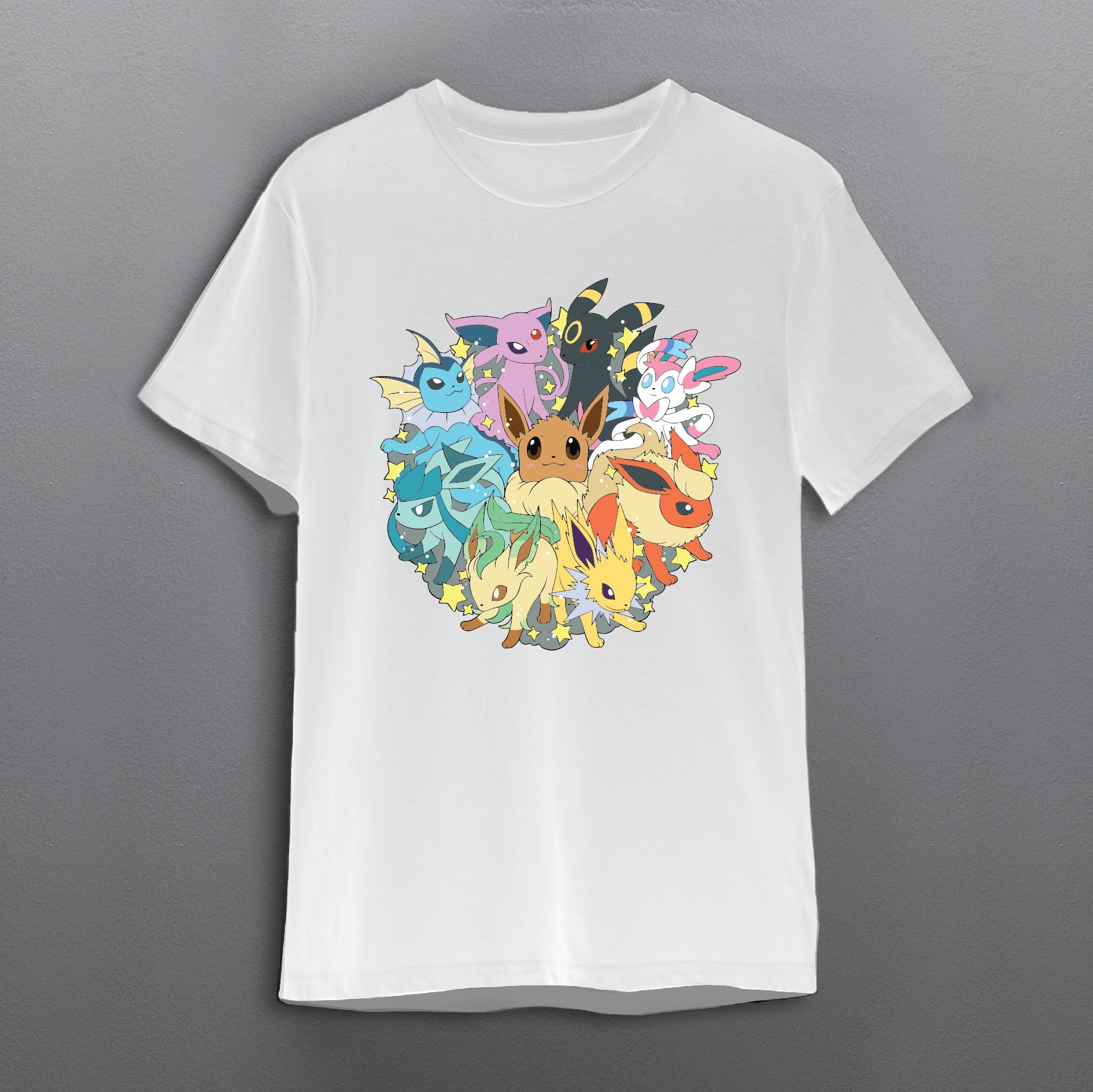Eeveelution T-Shirt - Pokemon T-Shirt Collection White T-Shirt / 3XL