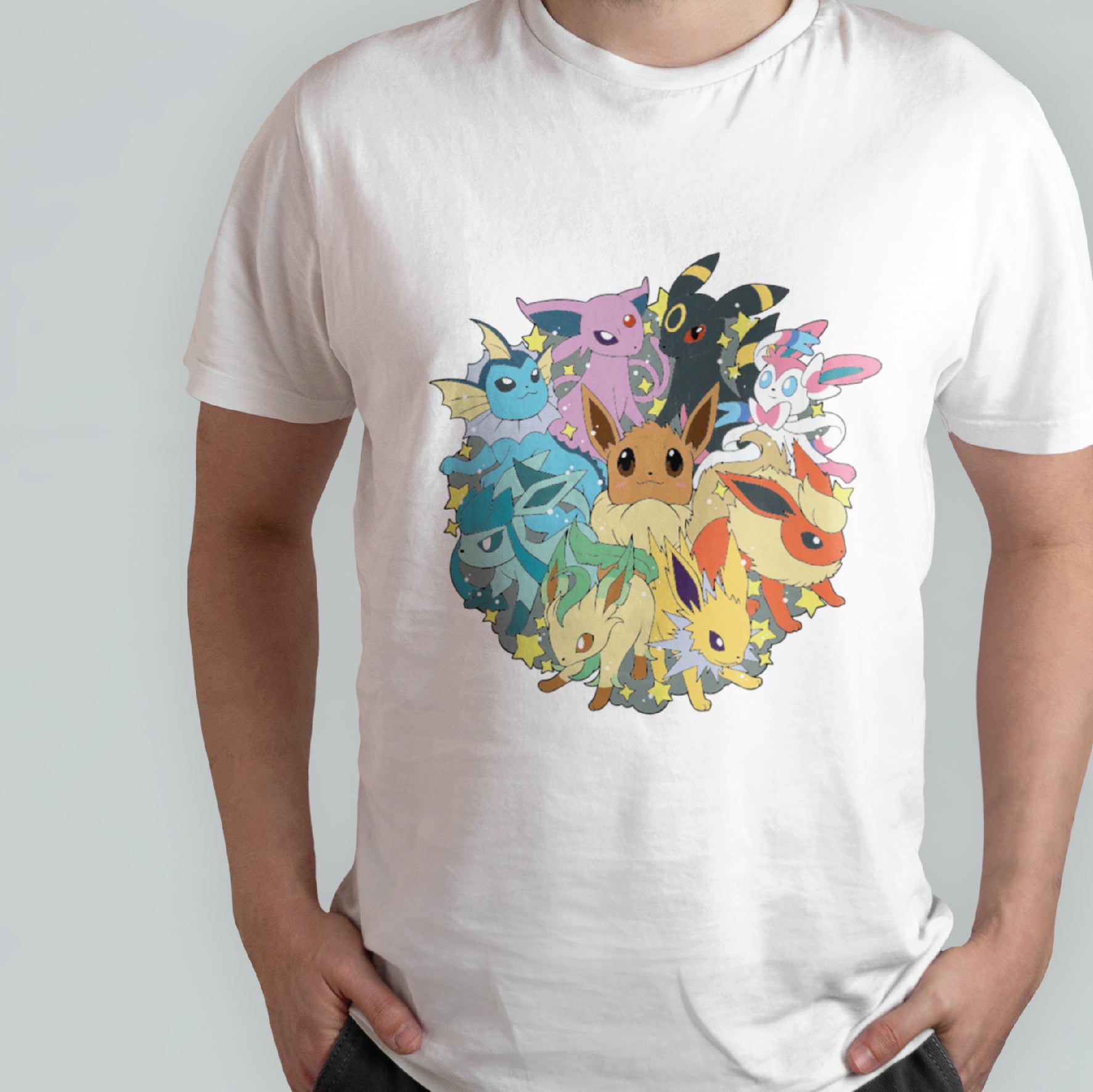 Eeveelution T-Shirt - Pokemon T-Shirt Collection White T-Shirt / M